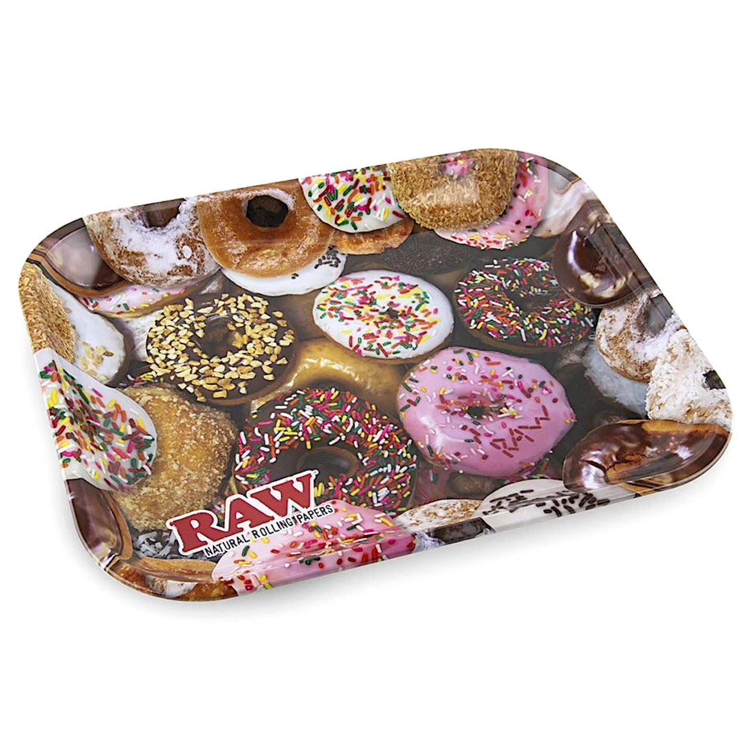 Raw® Donuts Large Metal Rolling Tray 🍩 (14" x 11")