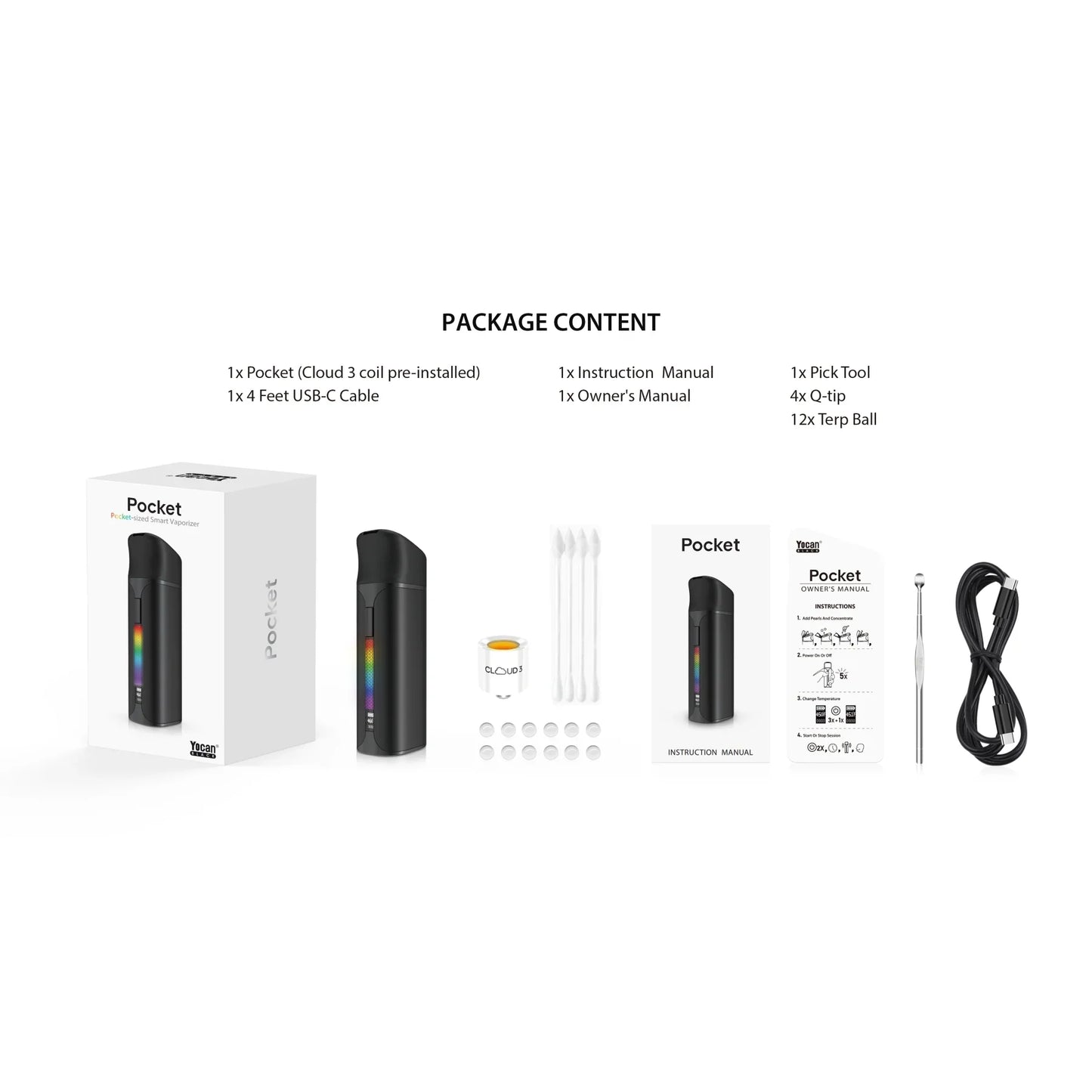 Yocan Black Pocket Concentrate Vaporizer 🍯