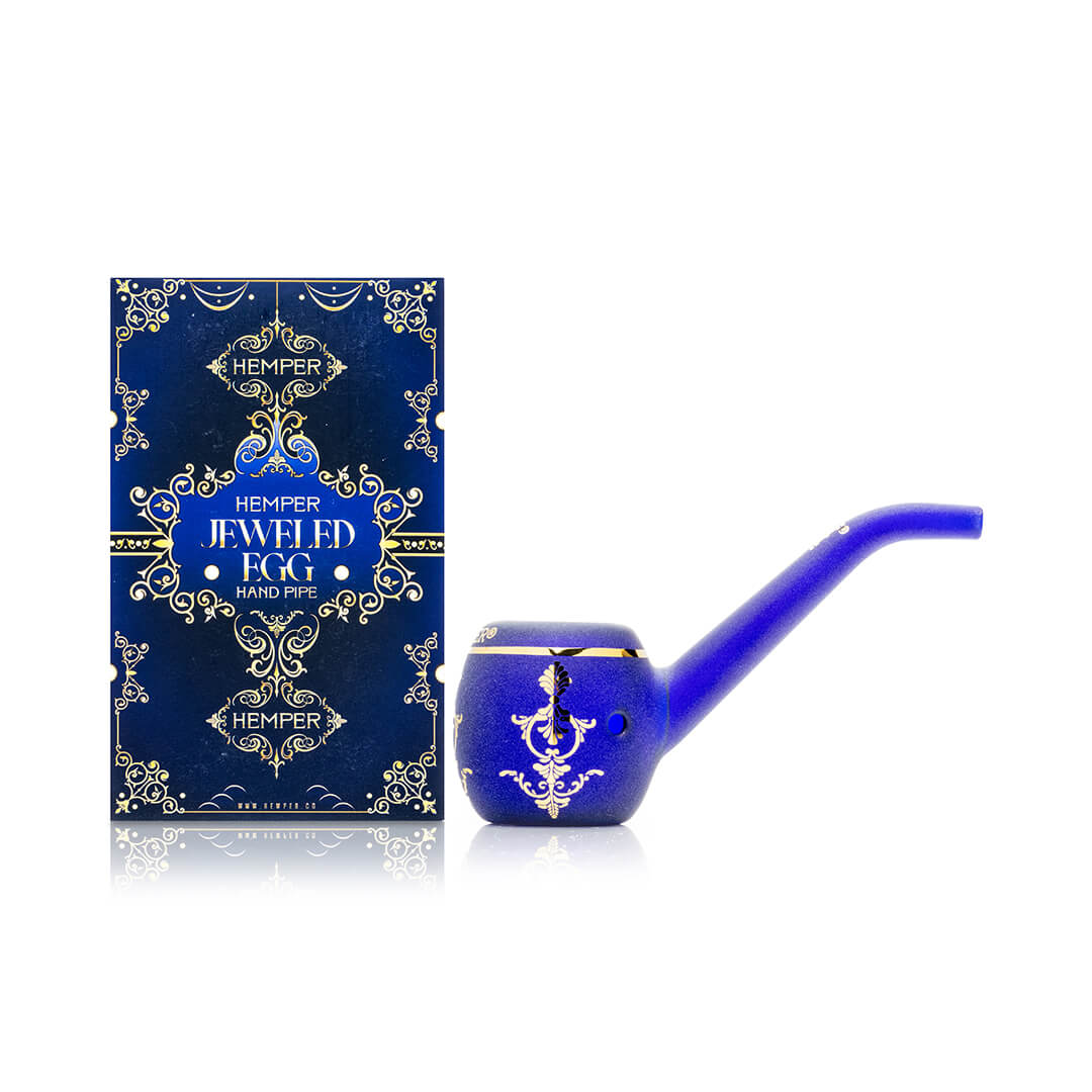 Hemper 5β Jeweled Egg Glass Sherlock Pipe π