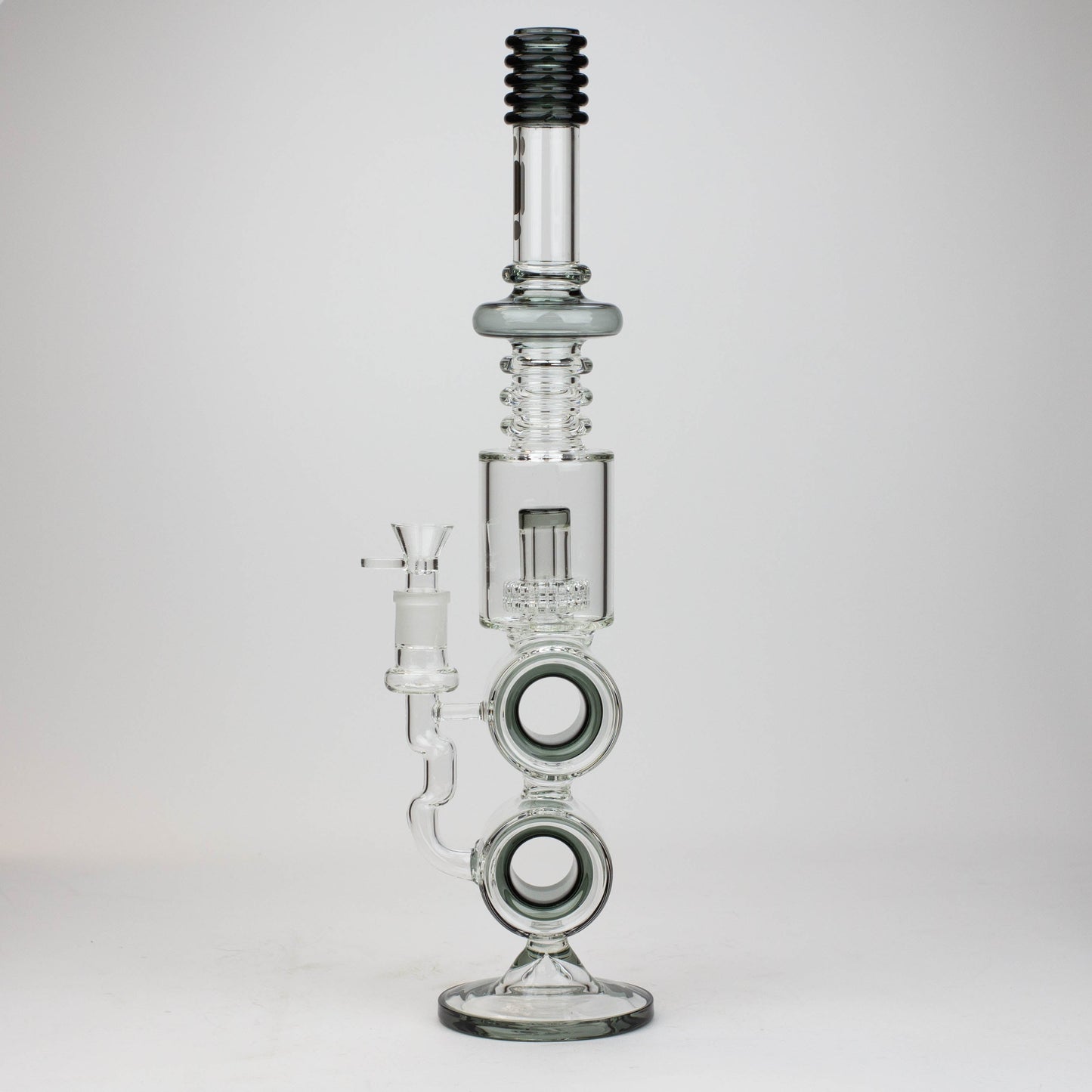 18.5" Infyniti Double ring glass water bong_7
