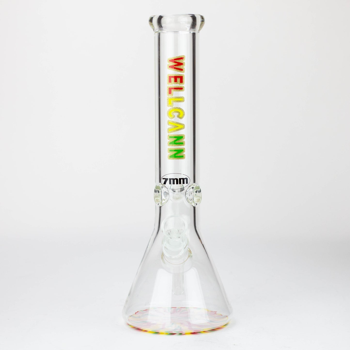 WellCann | 14" 7mm Beaker Bong with Colour Bottom_4