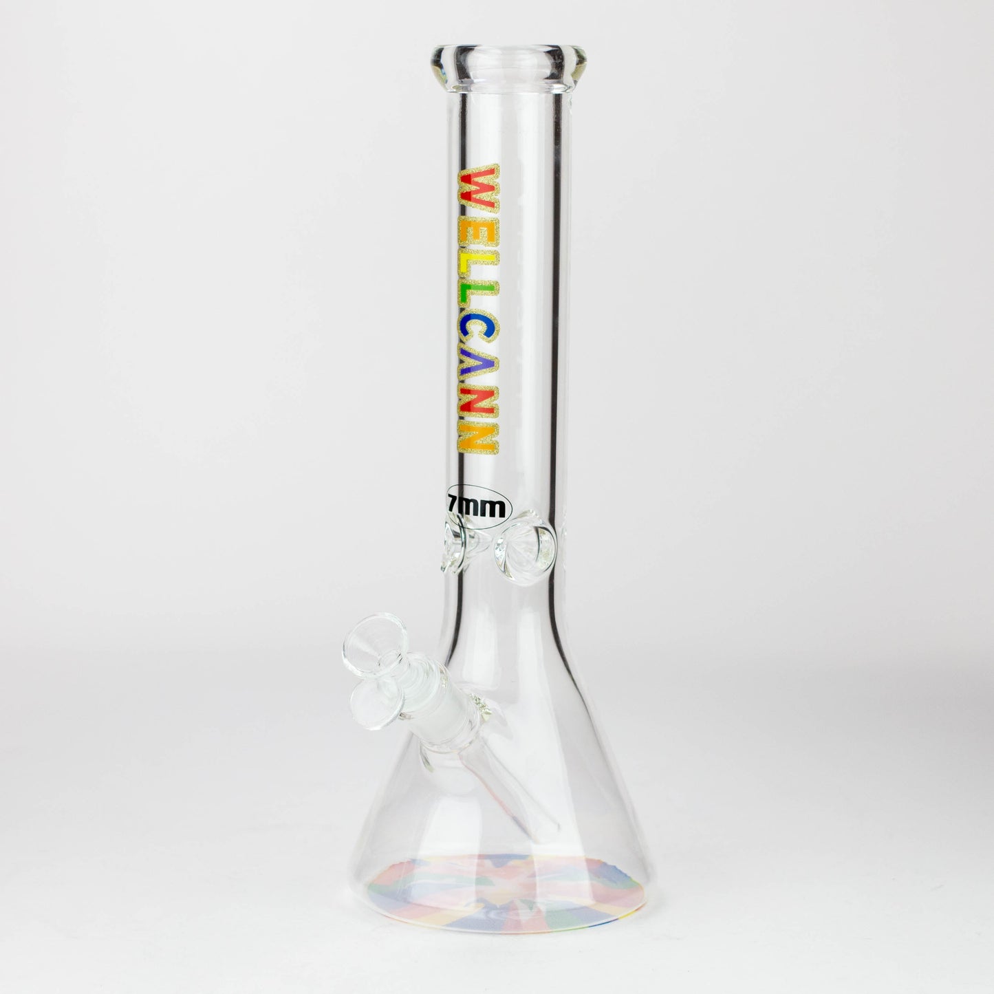 WellCann | 14" 7mm Beaker Bong with Colour Bottom_2