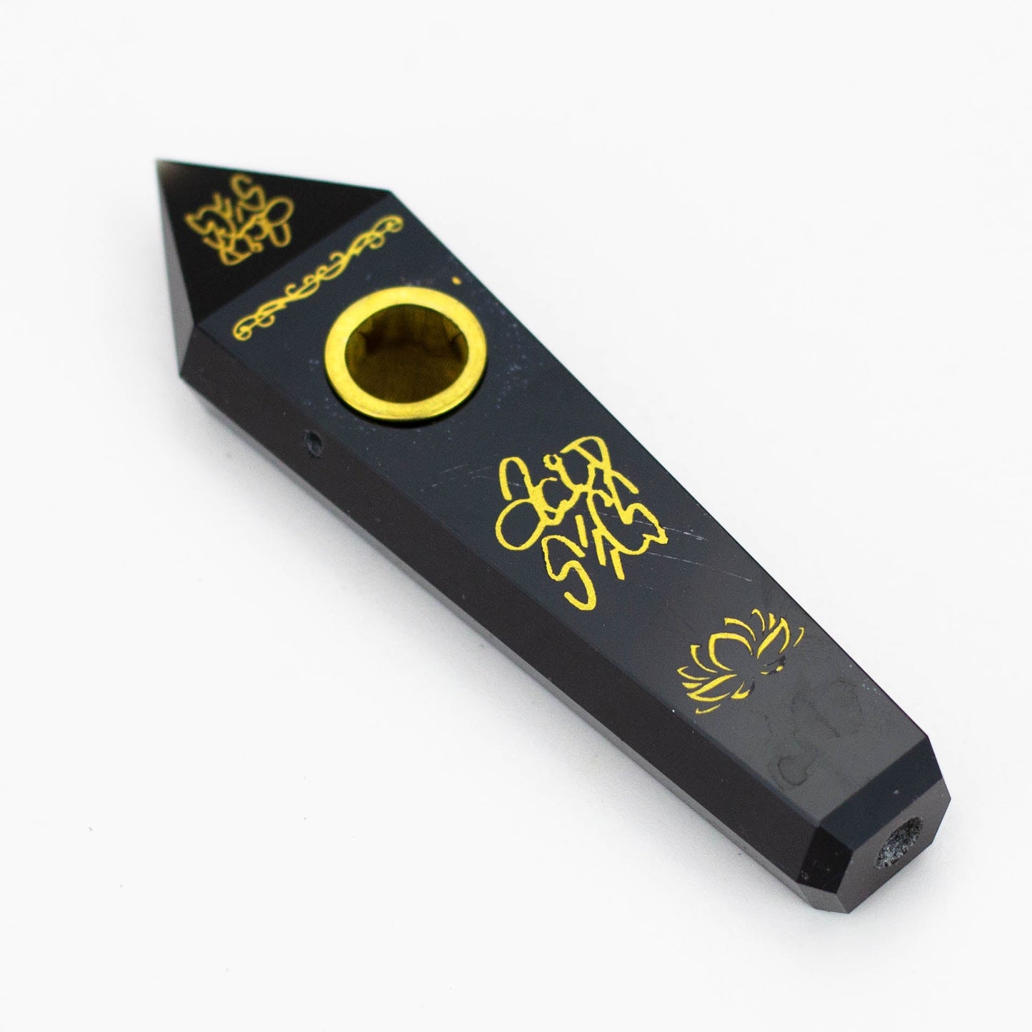 Acid Secs | Custom Golden Engraving Pipe with Choke_3