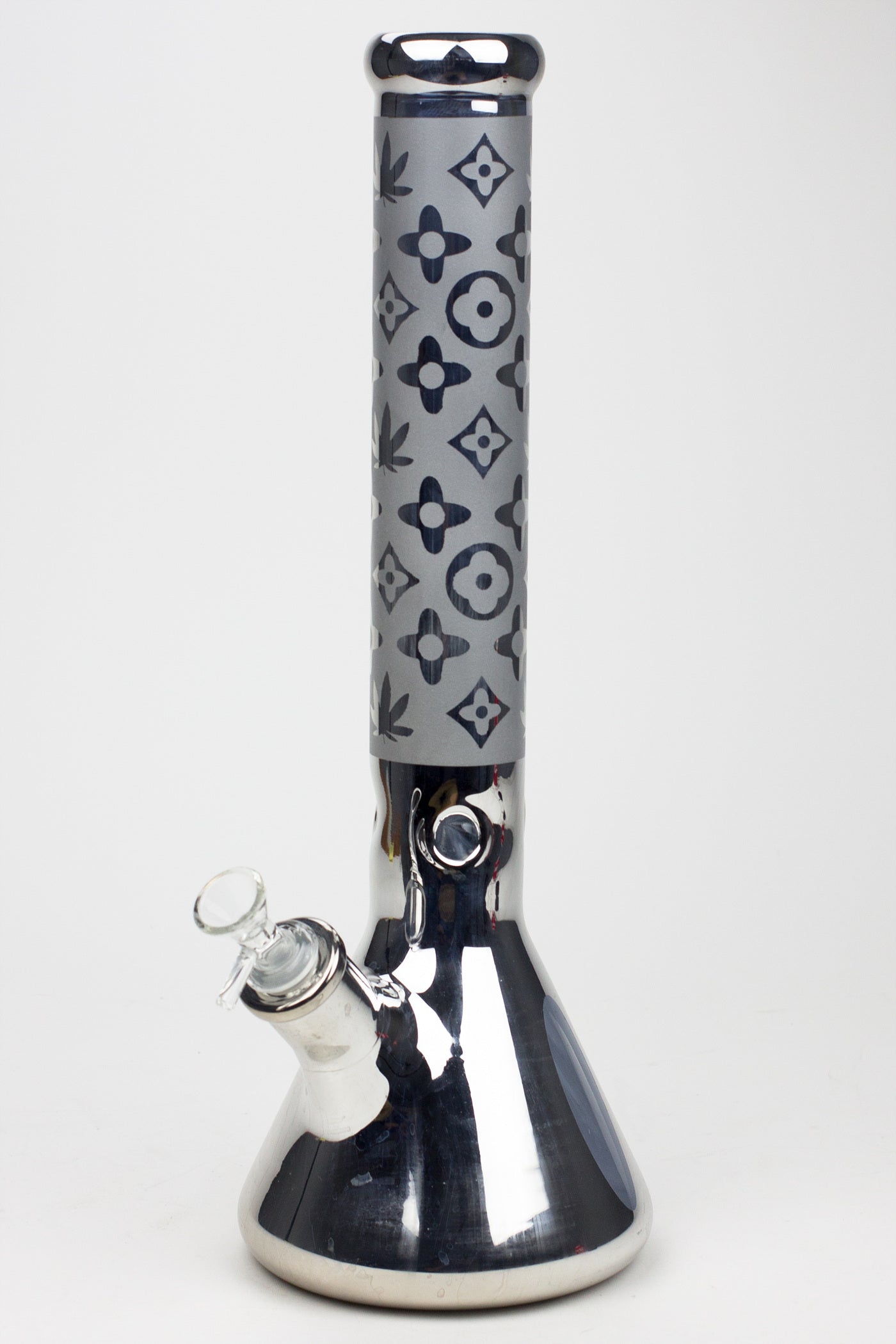 16" Luxury pattern 7 mm metallic beaker bong_4