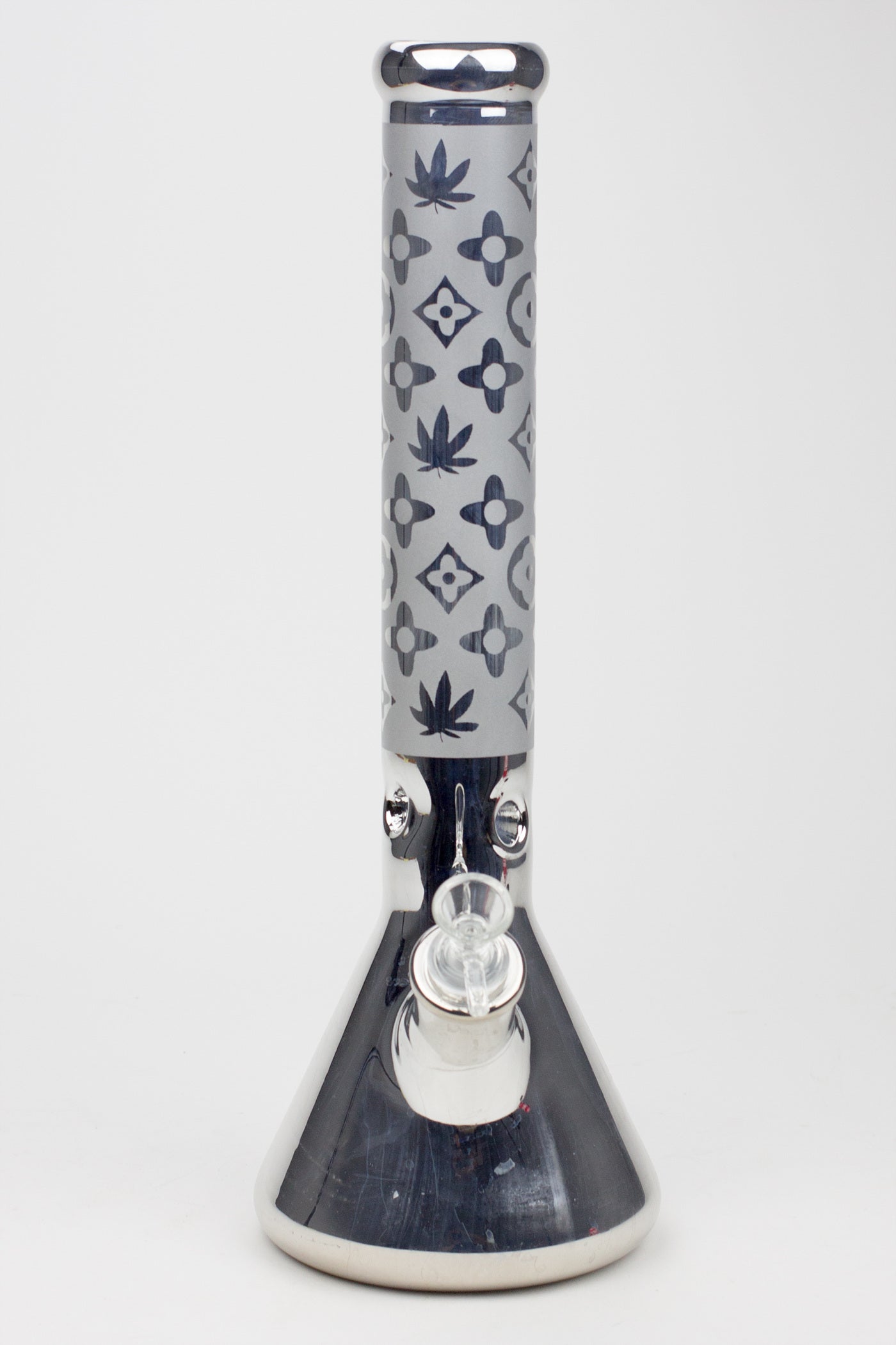 16" Luxury pattern 7 mm metallic beaker bong_8