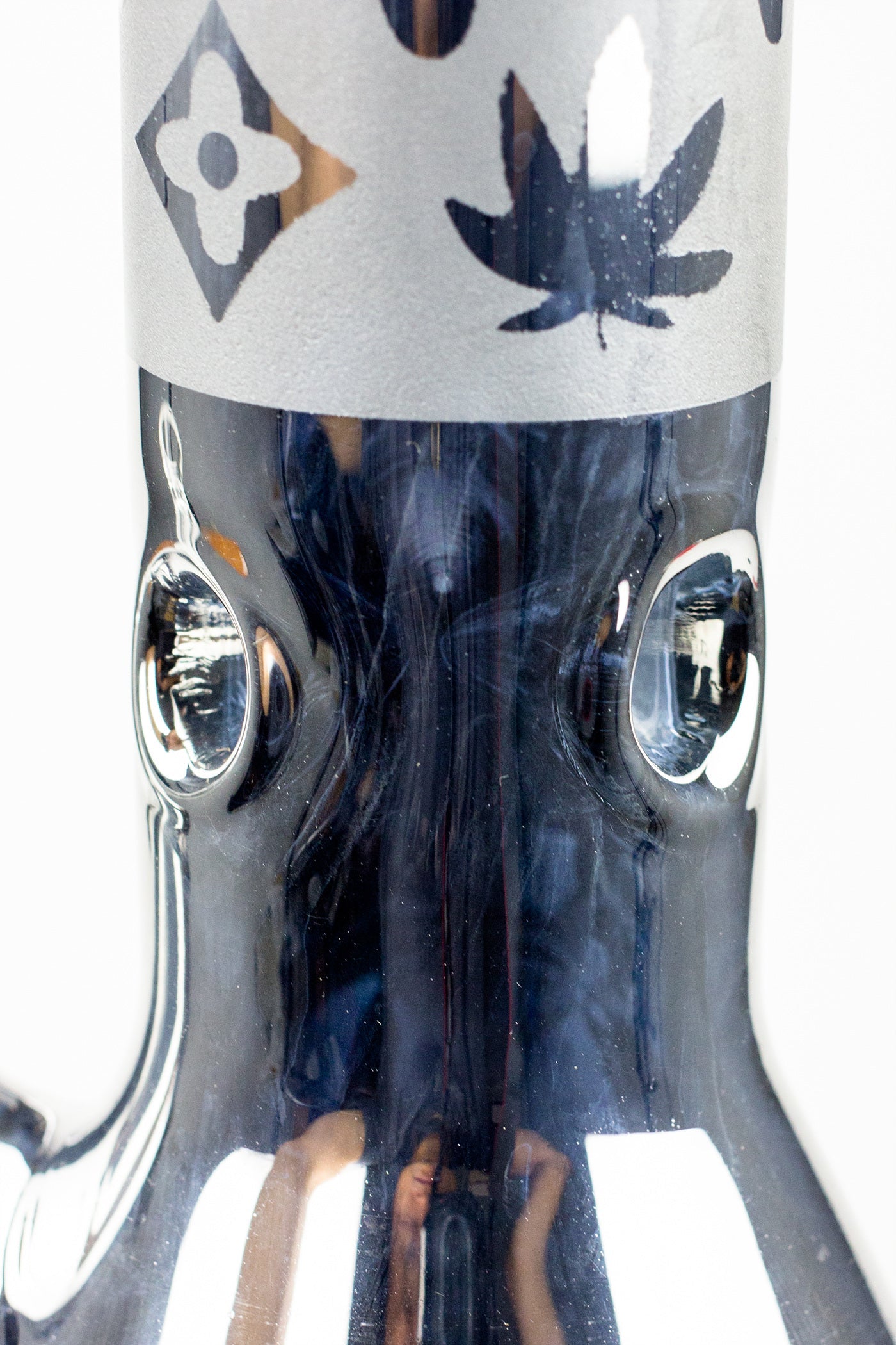 16" Luxury pattern 7 mm metallic beaker bong_9
