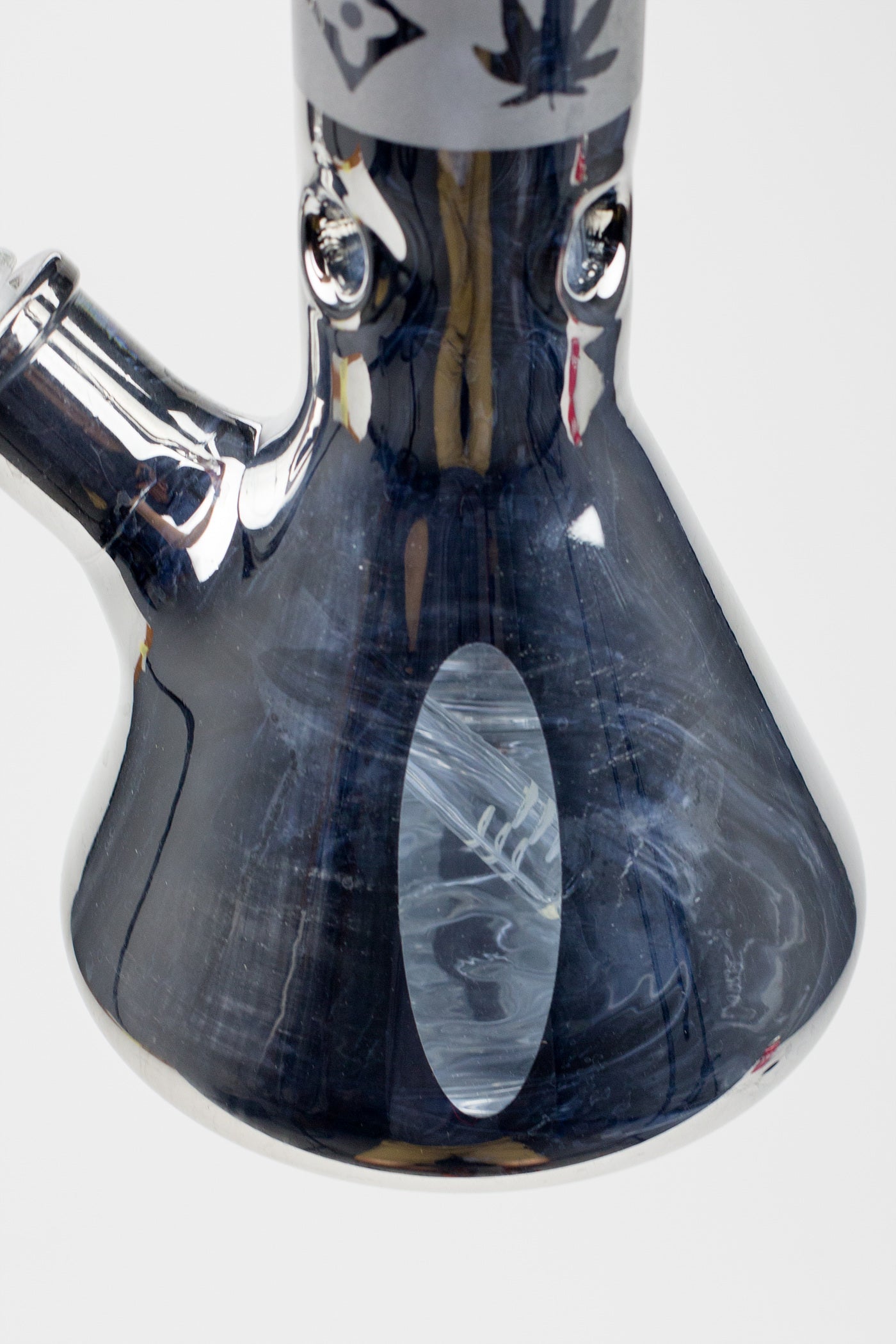 16" Luxury pattern 7 mm metallic beaker bong_1