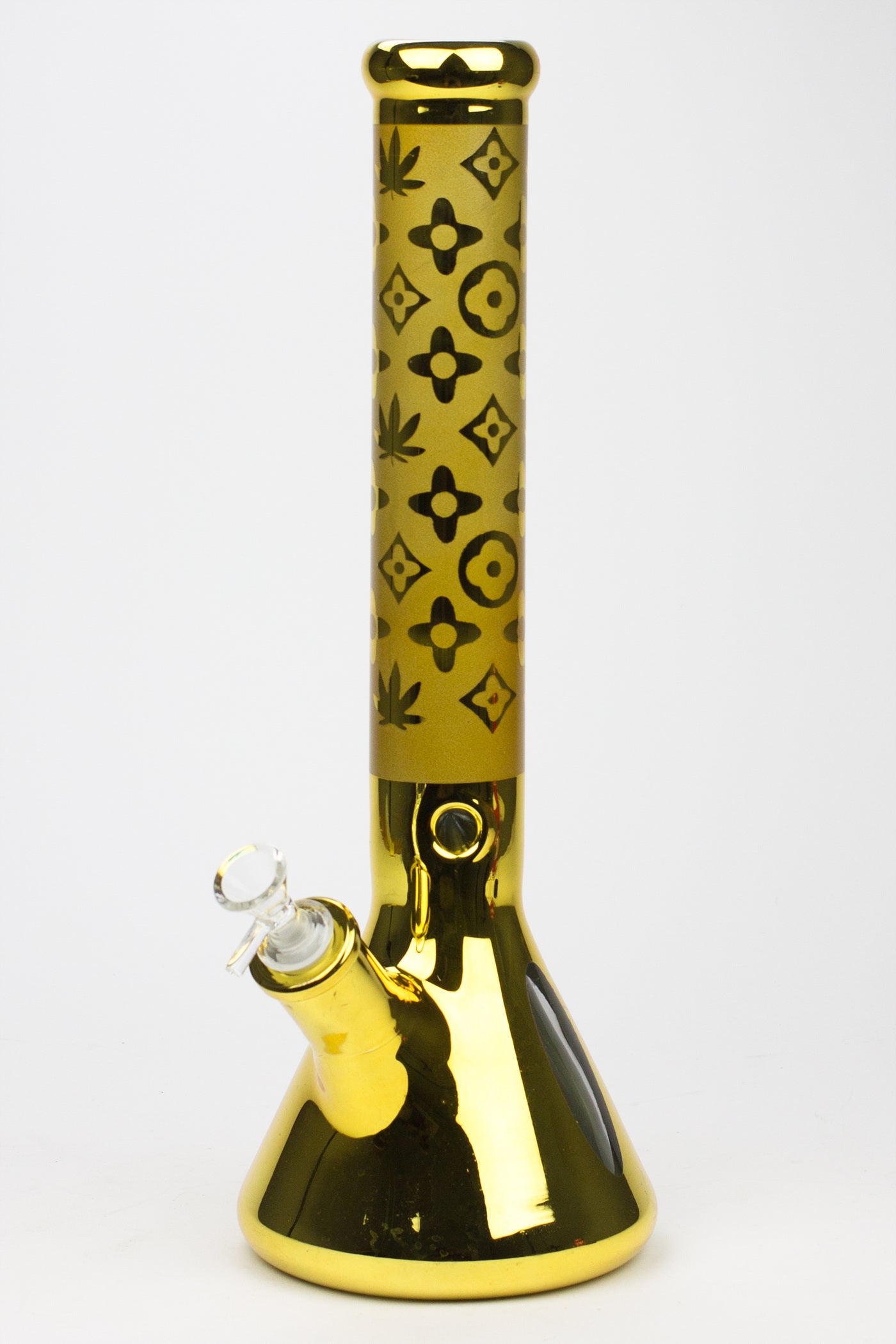 16" Luxury pattern 7 mm metallic beaker bong_5