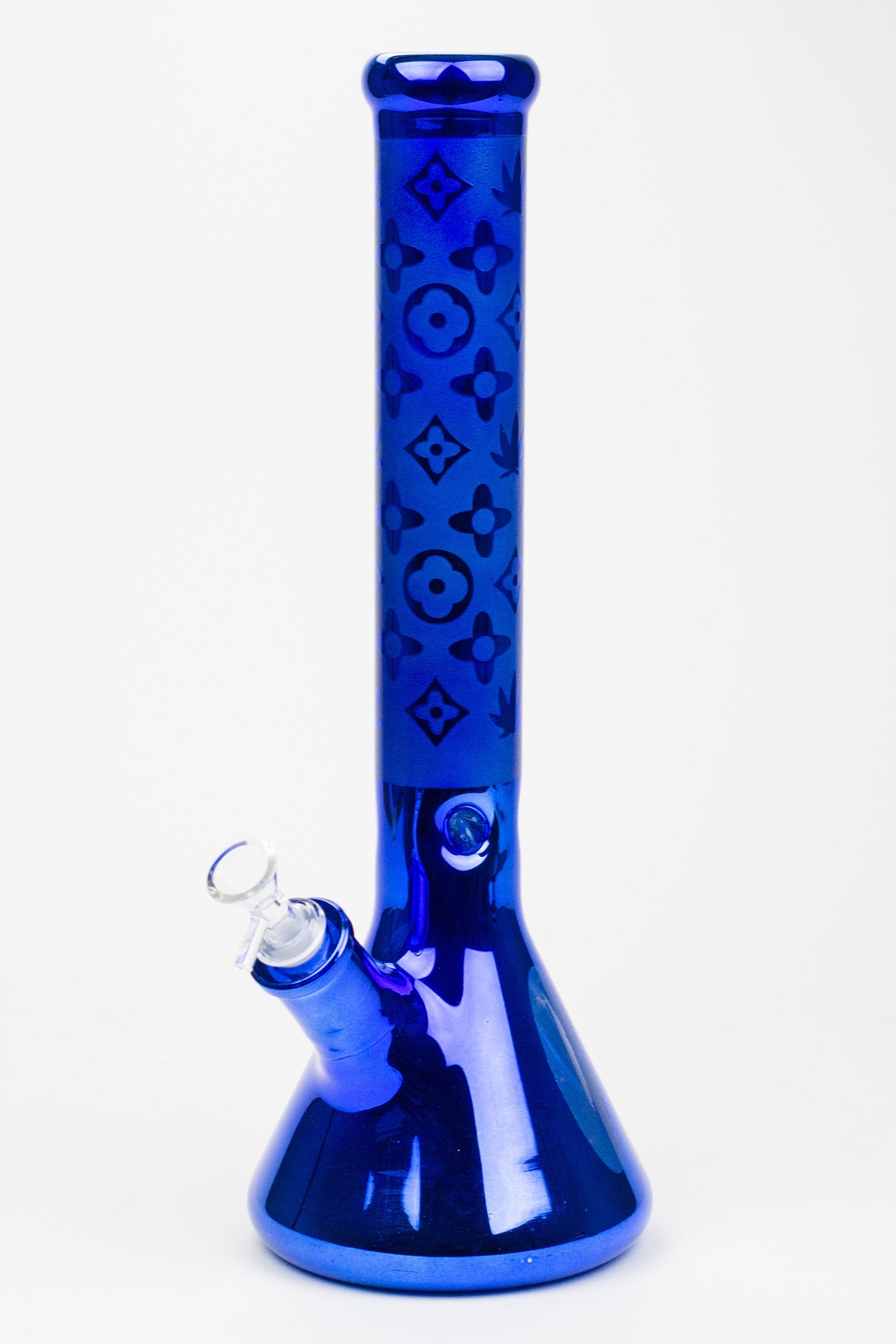 16" Luxury pattern 7 mm metallic beaker bong_6