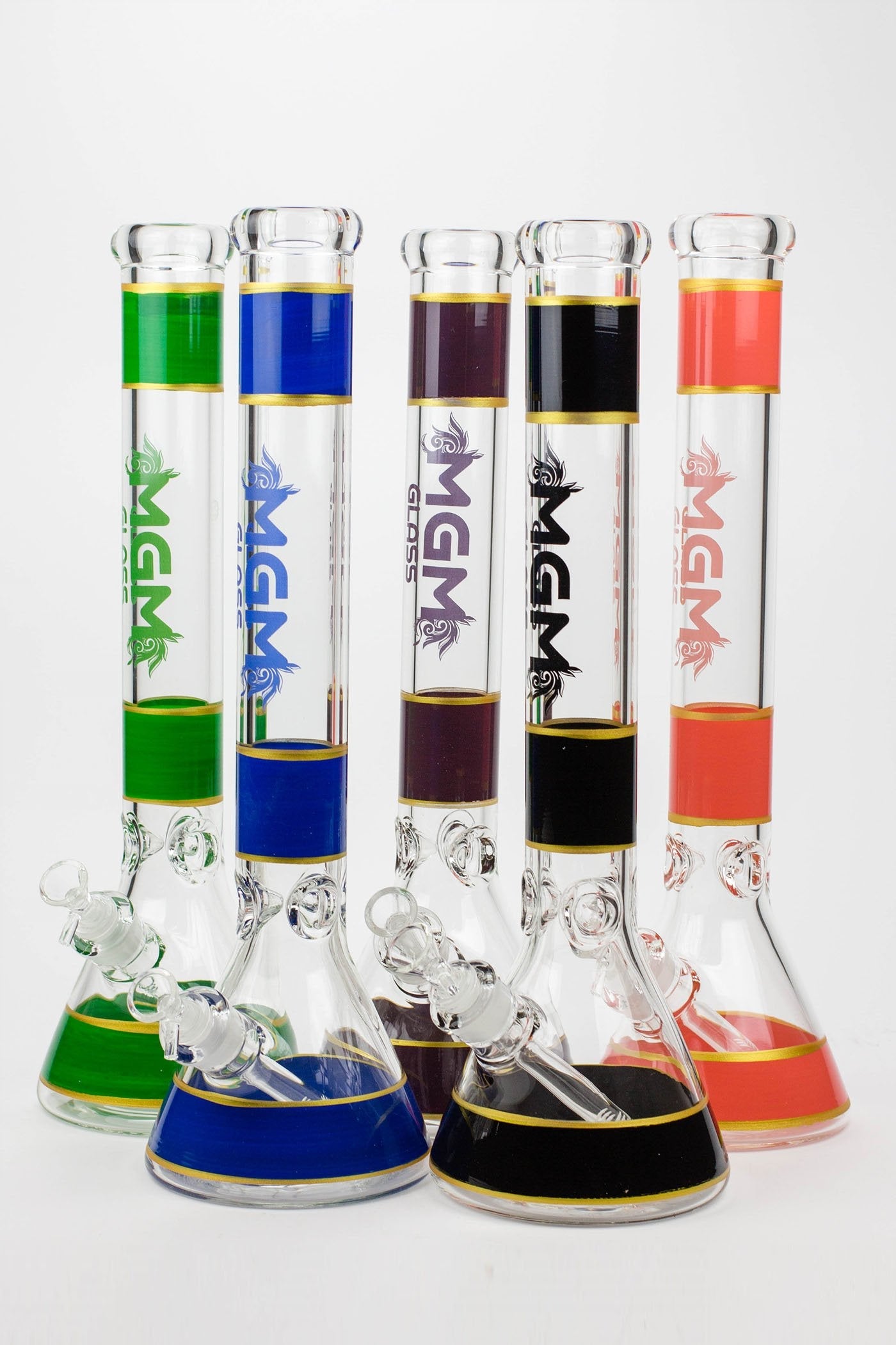 18" glass / 7 mm / beaker glass water bong_0