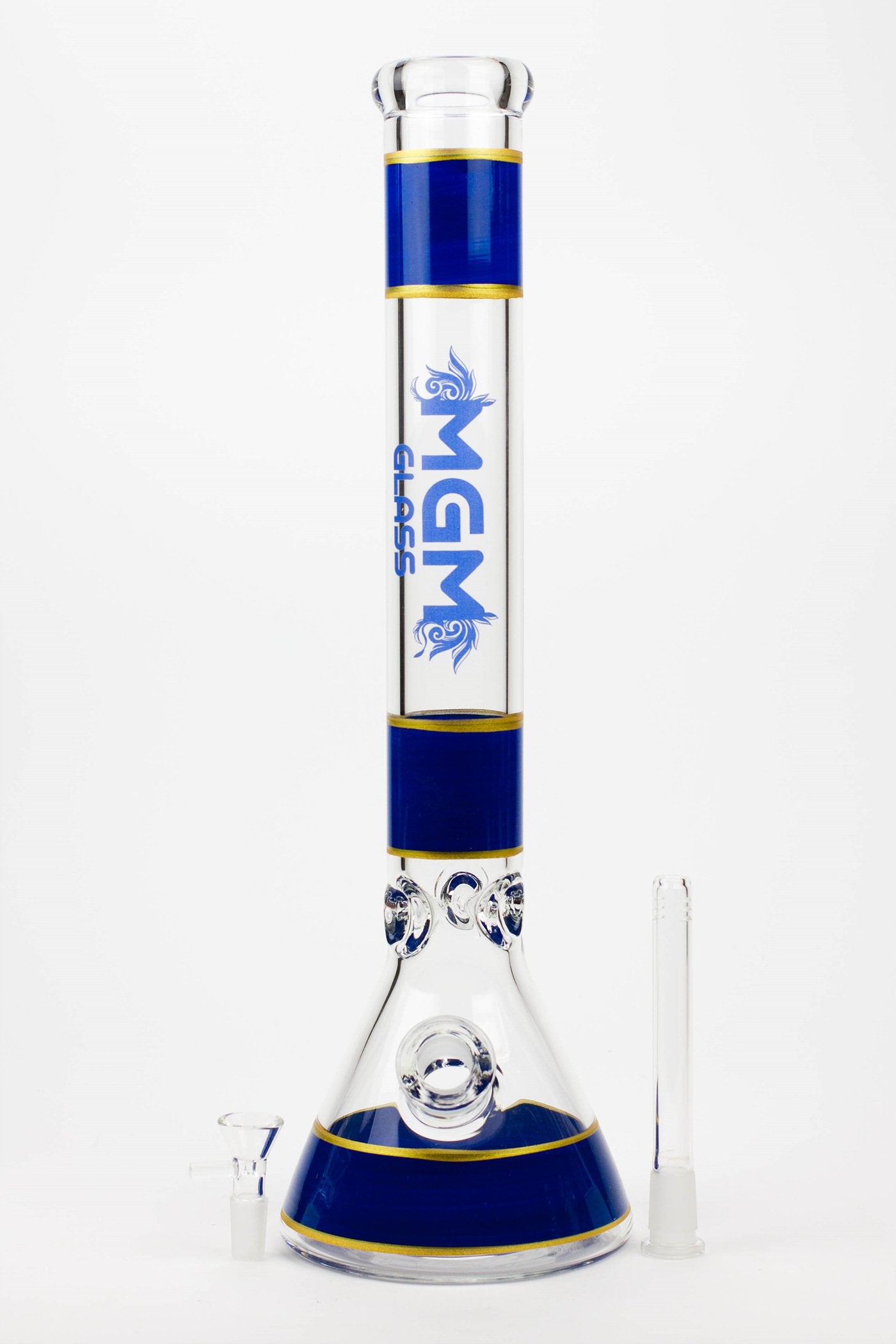 18" glass / 7 mm / beaker glass water bong_3