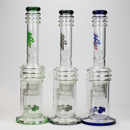 17" H2O glass water bong with double layer honeycomb [H2O-5005]_0