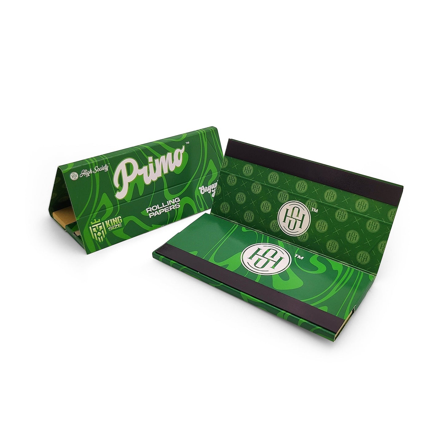 High Society Primo King Size Organic Hemp Rolling Papers w/ Crutches (Box of 22 Packs)