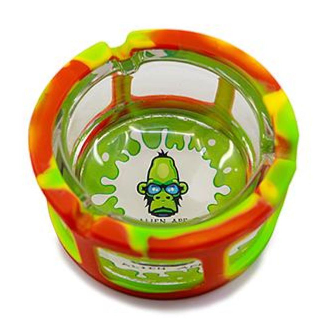 Space King Glass Ashtray w. Silicone Sleeve