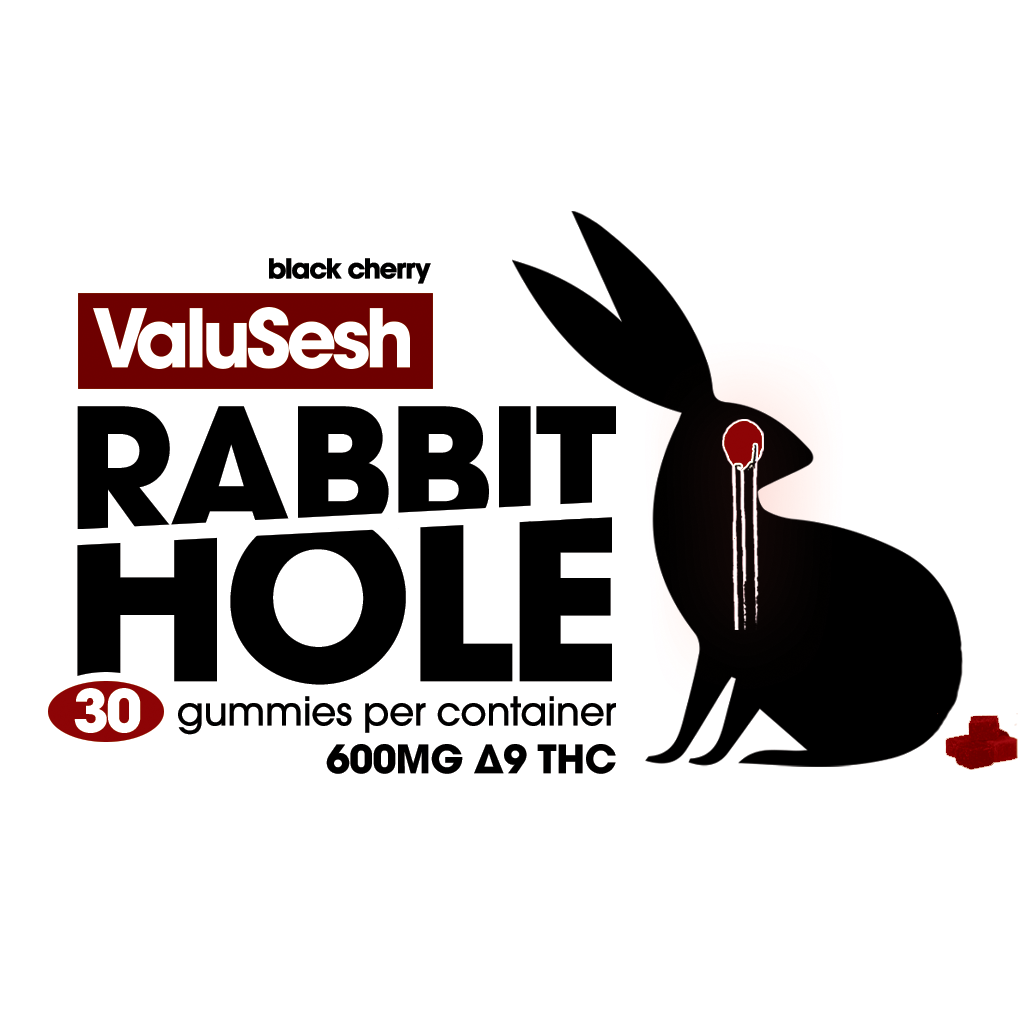 Black Cherry Rabbit Hole Delta-9 Gummies 600mg (30ct 20mg)