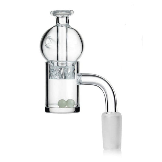 CaliConnected 14mm Helix Carb Cap Quartz Banger w. Terp Pearls