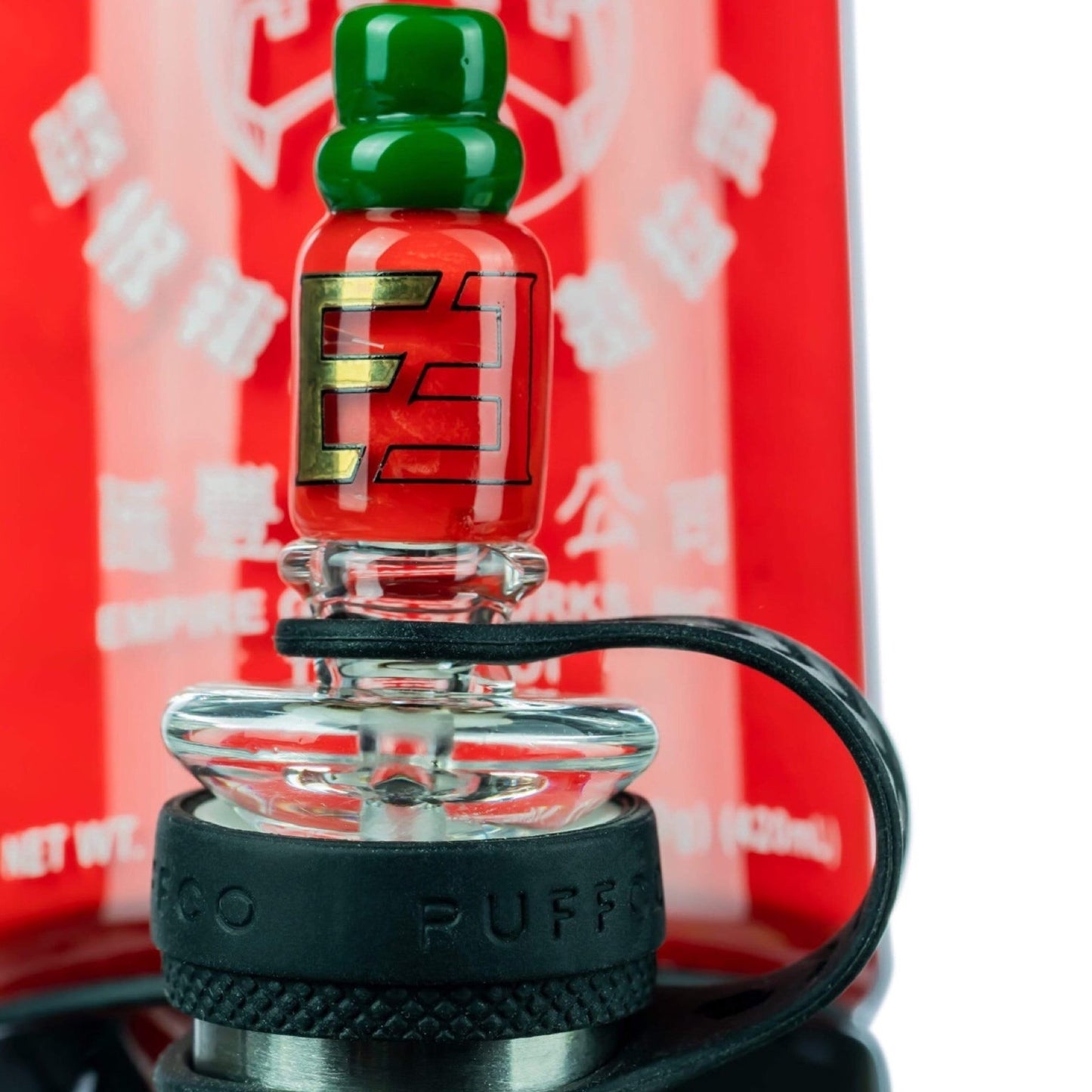 Sriracha Bottle Puffco Peak Glass Attachment 🌶️