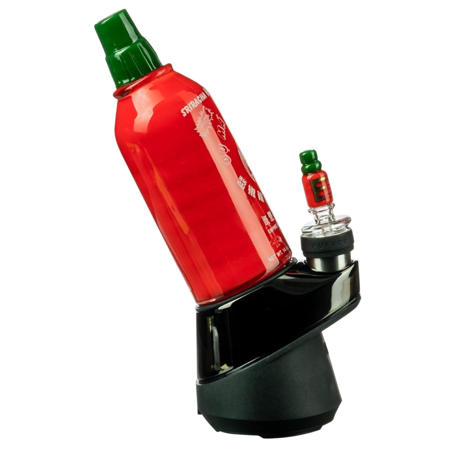 Sriracha Bottle Puffco Peak Glass Attachment 🌶️