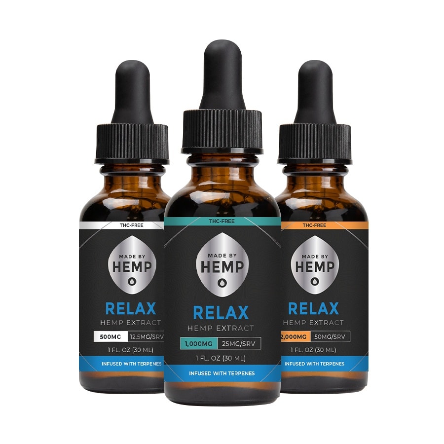 Made by Hemp RELAX Hemp Extract (1oz, 500-2000mg CBD)💧