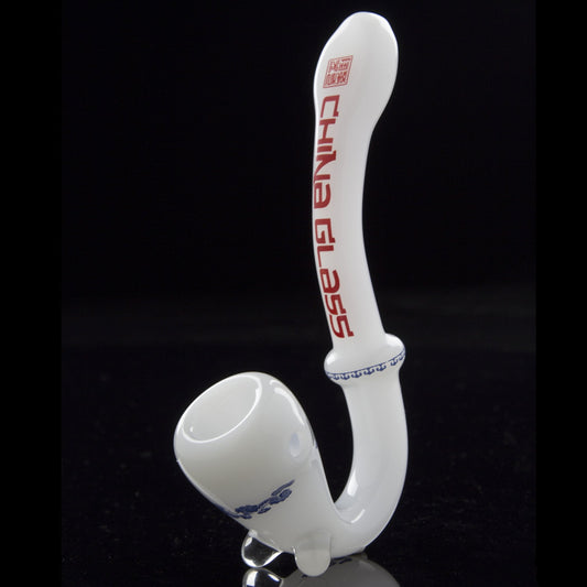 The China Glass Imperial Standing Sherlock Pipe