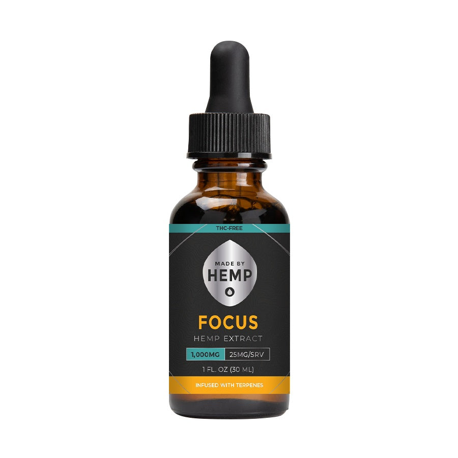 Made by Hemp FOCUS Hemp Extract (1oz, 500-2000mg CBD)💧