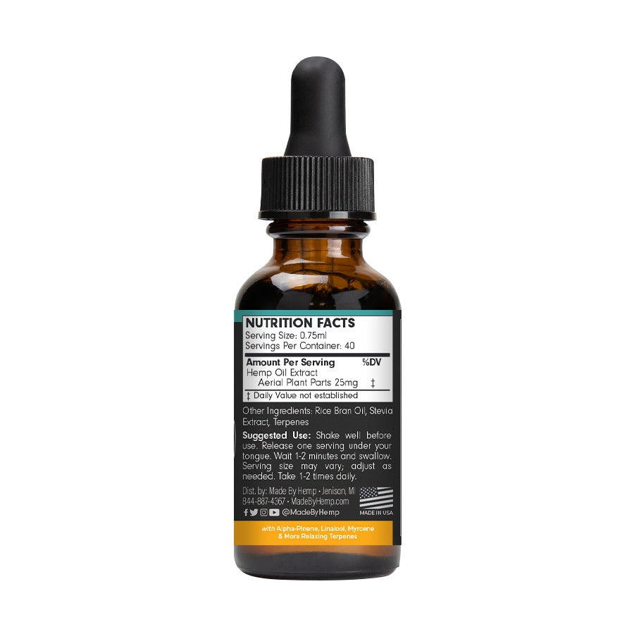 Made by Hemp FOCUS Hemp Extract (1oz, 500-2000mg CBD)💧