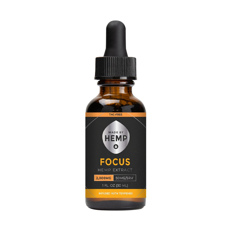 Made by Hemp FOCUS Hemp Extract (1oz, 500-2000mg CBD)💧