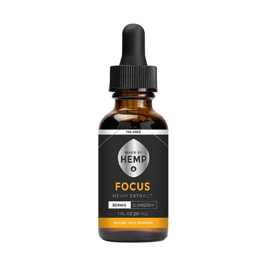 Made by Hemp FOCUS Hemp Extract (1oz, 500-2000mg CBD)💧