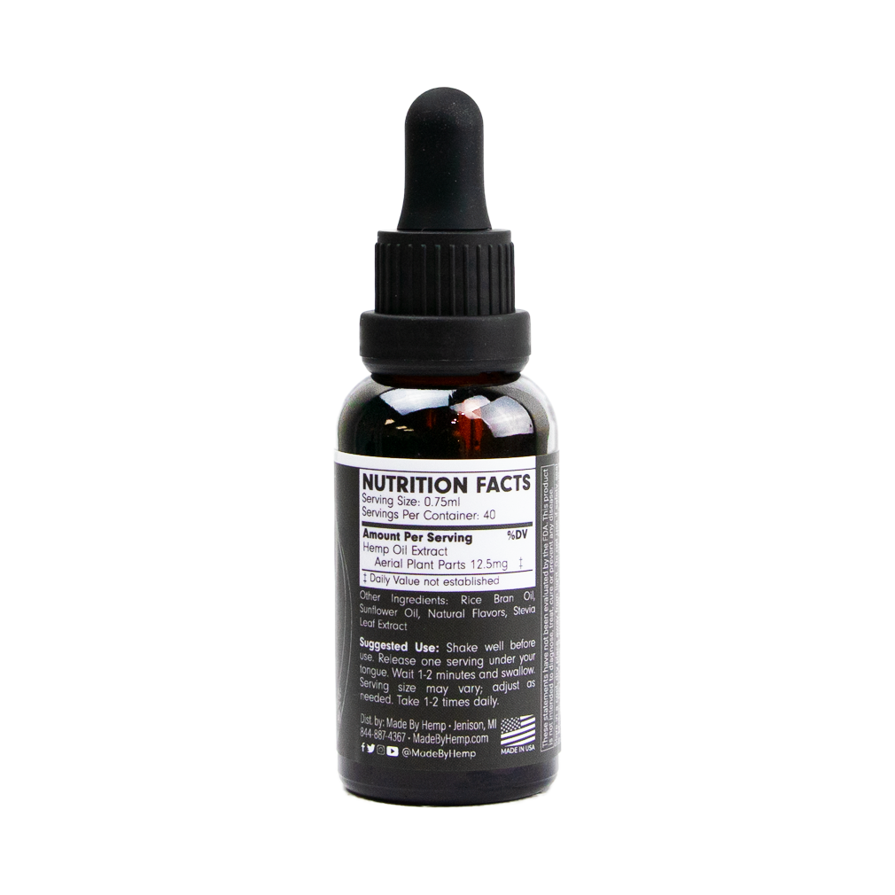 Made by Hemp CBD Oil Tincture (1oz, 500mg CBD)💧