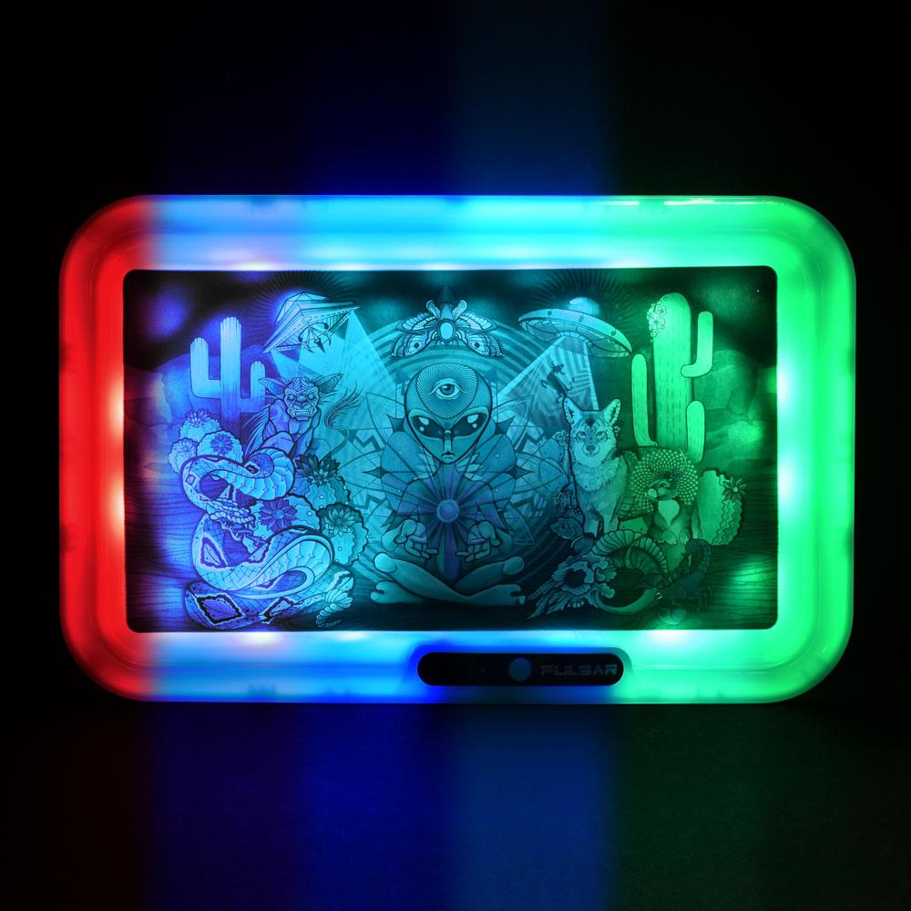 Pulsar LED Rolling Trays (11” x 7”) - Multiple Designs!