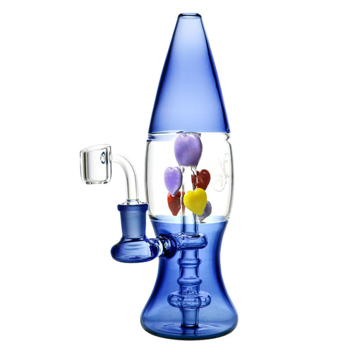 Pulsar 9” Hearts Lava Lamp Dab Rig