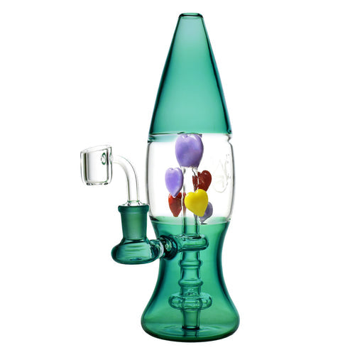 Pulsar 9” Hearts Lava Lamp Dab Rig