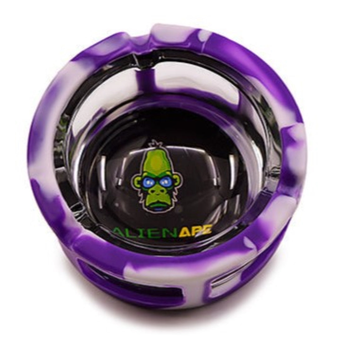 Space King Glass Ashtray w. Silicone Sleeve