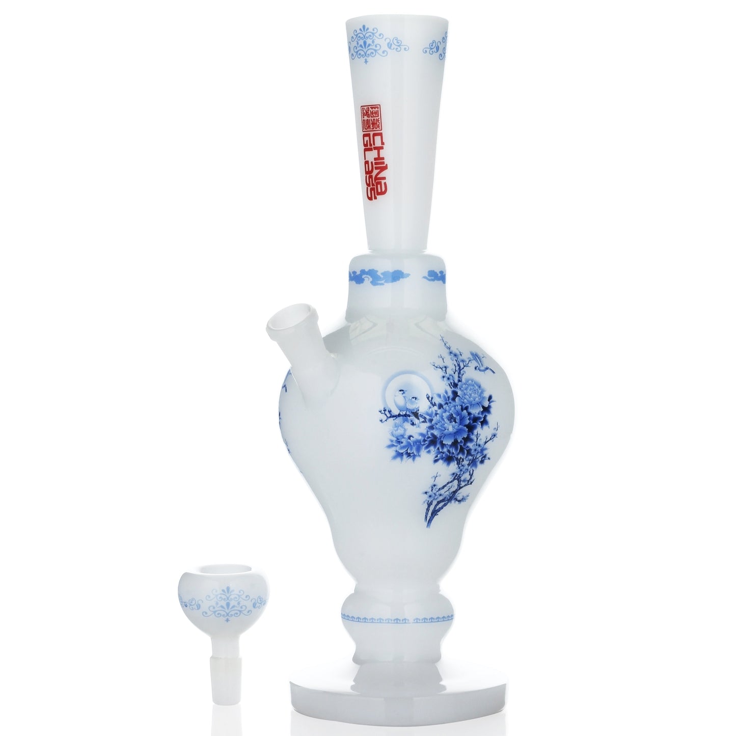 The China Glass "Cao Cao" Dynasty Vase - 12” Water Pipe