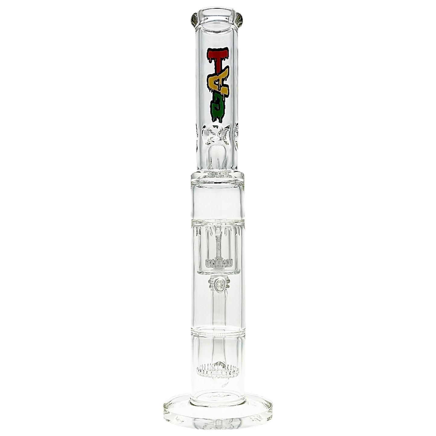 TAG 19” Double Interior Showerhead Perc Bong