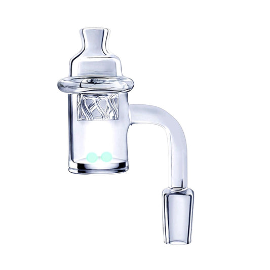 XL Flat Top Quartz Banger w. UV Terp Pearls - All Joint Options