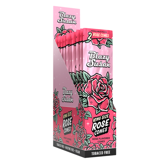 Blazy Susan King Size Pre-Rolled Rose Cones (Box of 10 x 2-Packs)