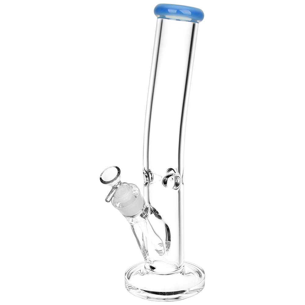 Classic Bent Neck Glass Straight Tube Bongs - Colors Vary