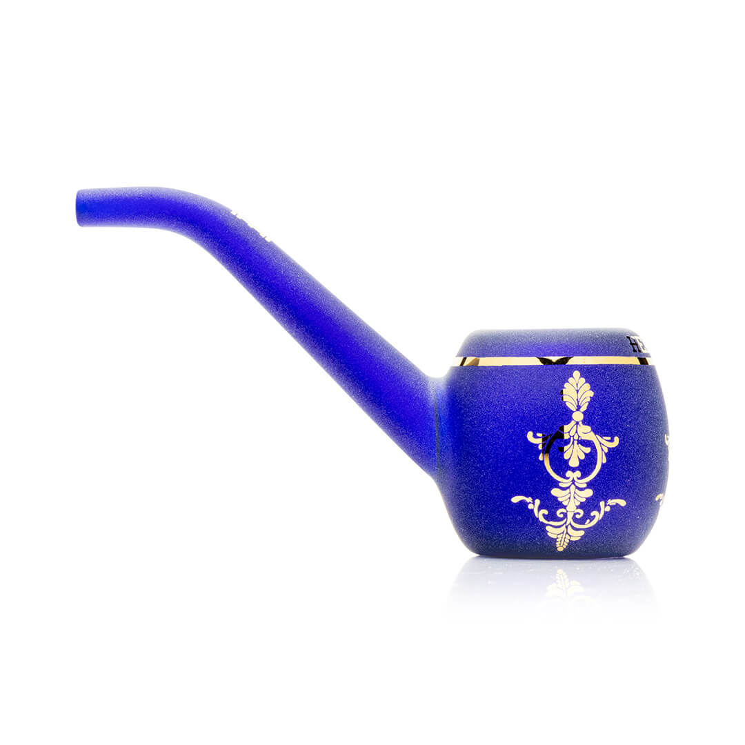 Hemper 5” Jeweled Egg Glass Sherlock Pipe 💎