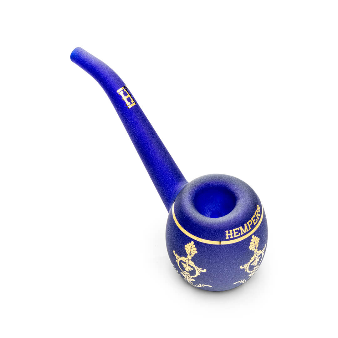 Hemper 5” Jeweled Egg Glass Sherlock Pipe 💎