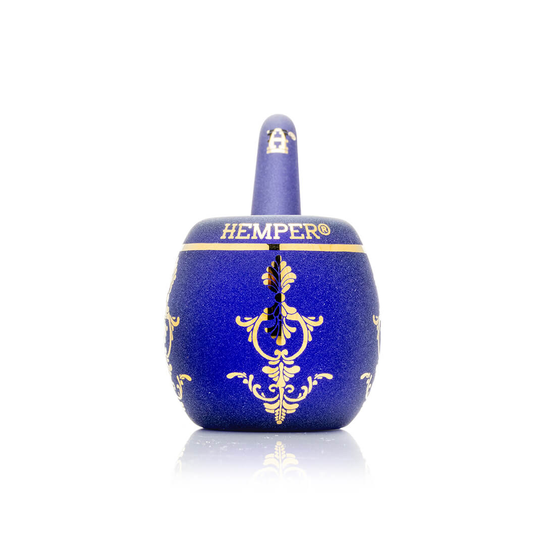 Hemper 5” Jeweled Egg Glass Sherlock Pipe 💎