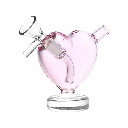 CaliConnected 3” Pink Heart Mini Bubbler