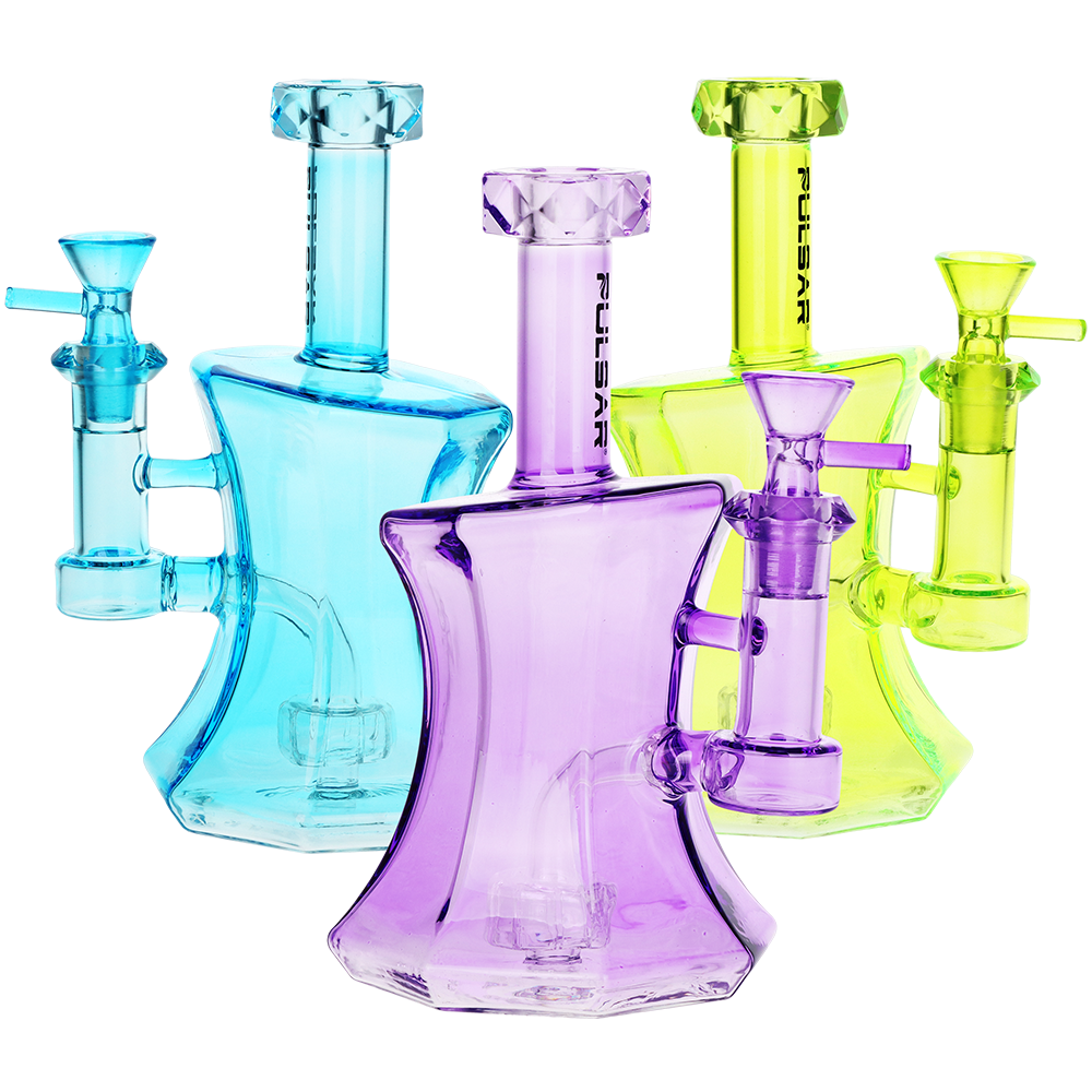 Pulsar 7.5” Drippy Diamonds Glass Bong