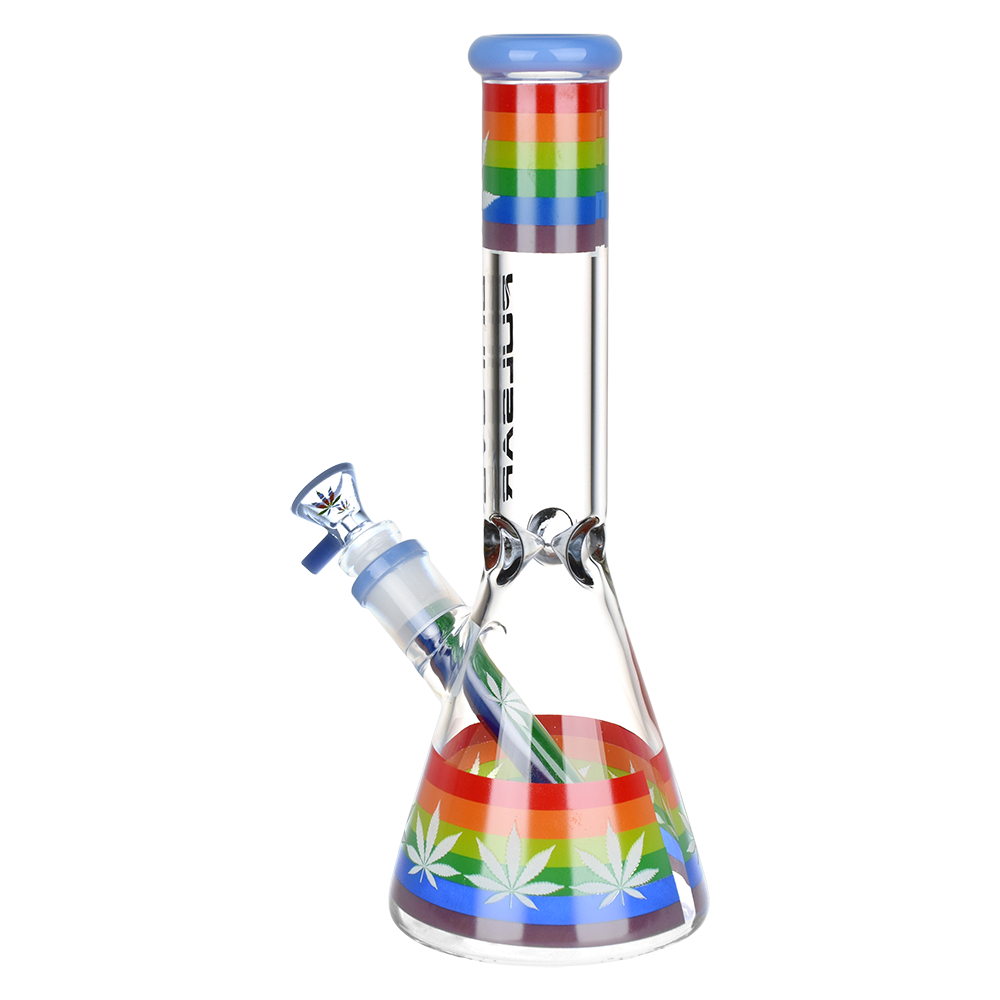 Pulsar 10” Rainbow Pride Glass Beaker Bong