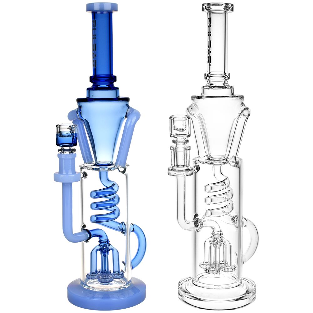 Pulsar 14.5” Twister Glass Recycler Bong