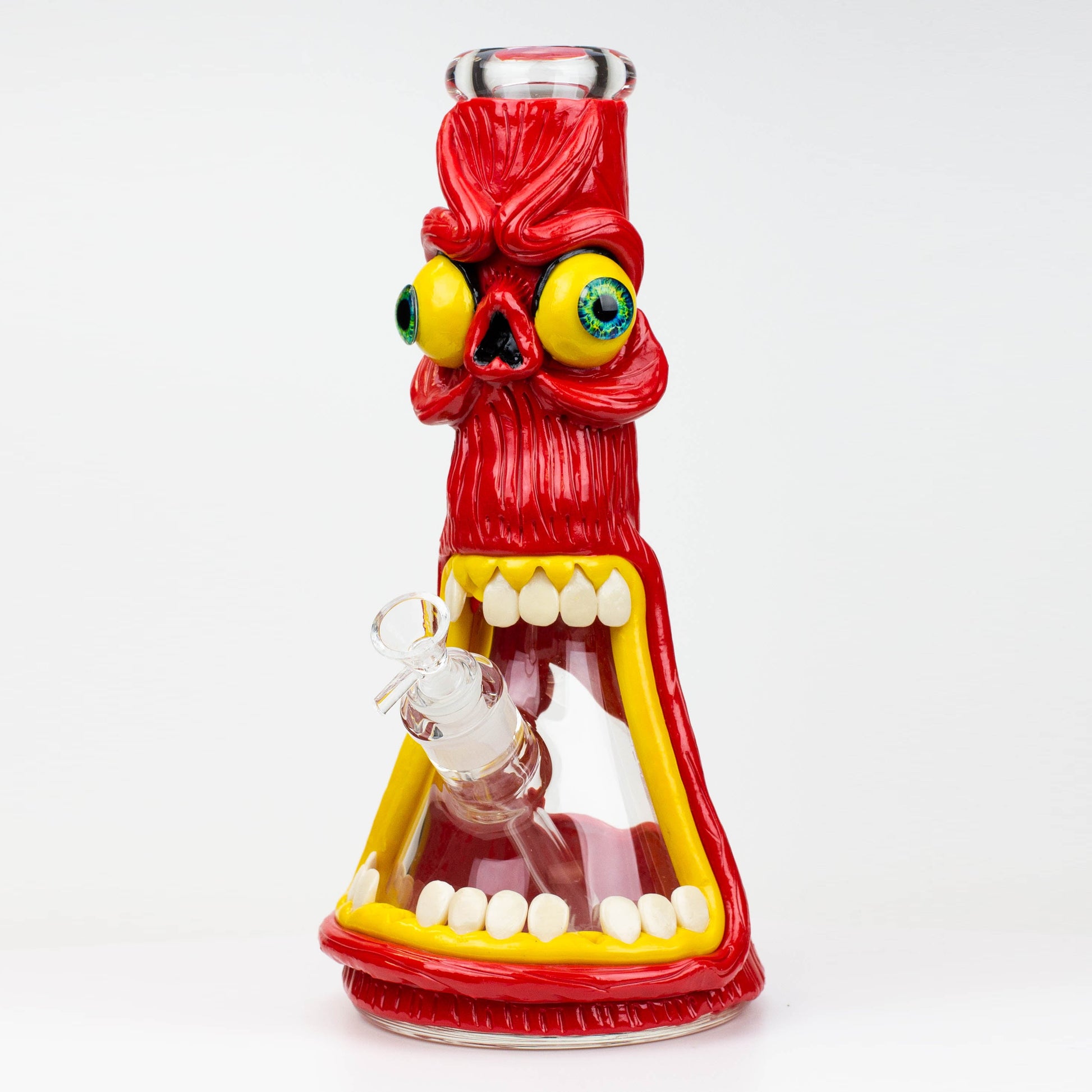 12.5"  Resin 3D artwork 7mm glass beaker water bong [TS103]_5