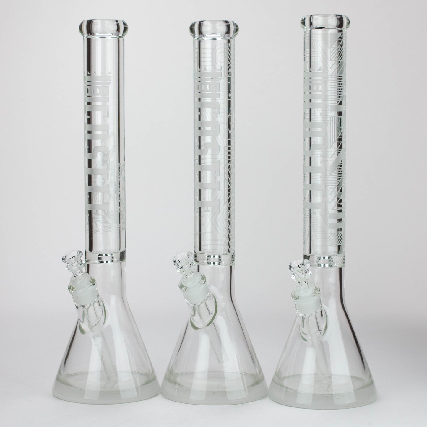 Castle Glassworks | 18" laser etched Tube Beaker Bong_0