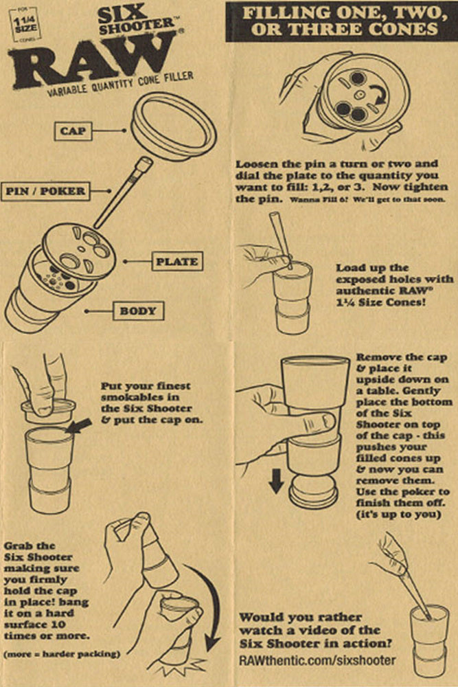 Raw six shooter for Lean size cones_5