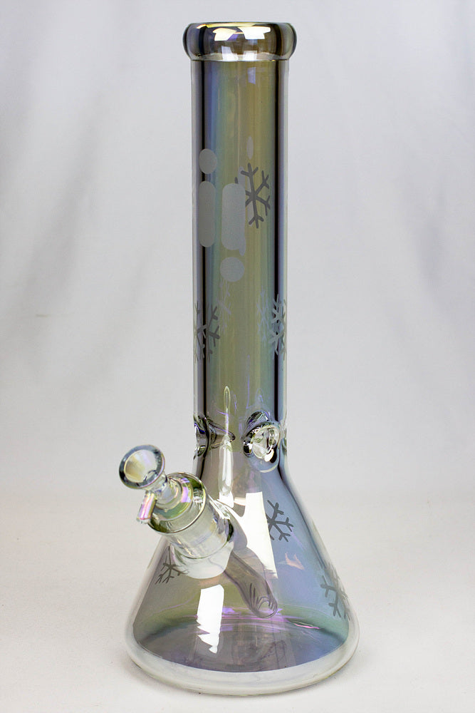 14" Infyniti Snowflake 7 mm metallic glass water bong_15