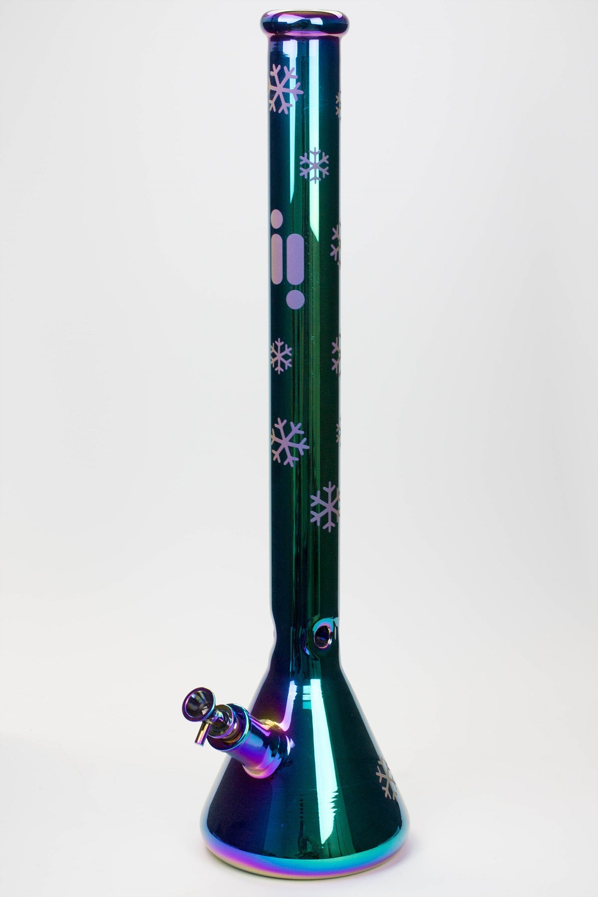 24" Infyniti Snowflake 7 mm metallic glass water bong_3